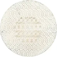 vidaXL Bistrobord vintage stil rund metall 40x70 cm vit