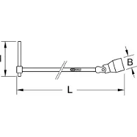 Ks Tools 517.1118 5171118 Dubbel-länknyckel 18 mm Output Inner-sexkantig 500 mm 1 st