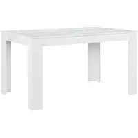En.casa [] Matbord Nora-140x90x77cm-vit-för 6 personer