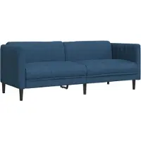 vidaXL Soffa 3-sits blå tyg