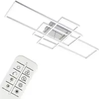 Briloner LED taklampa Frame, dimbar, Aluminium / grå / zink, Vardagsrum / matsal, Metall, Modern, LED-taklampa
