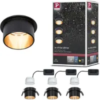 Paulmann 93379 Gil LED-inbyggnadsbelysning LED LED fast installerad 18 W Svart (matt), Guld