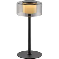 Paul Neuhaus LED bordslampa Rika, dimbar, Svart, Vardagsrum / matsal, Glas, Modern, LED-bordslampa