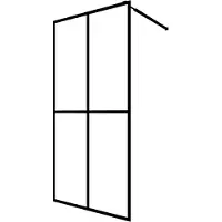 vidaXL Duschvägg till duschkabin härdat frostat glas 90x195 cm