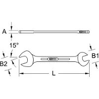 Ks Tools 964.2209 964.2209 Dubbelskruvnyckel Nyckelvidd (Metrisk) (för titel) 16 - 18 mm