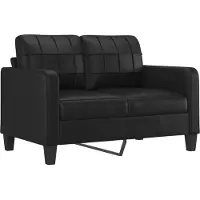 vidaXL 2-sitssoffa svart 120 cm konstläder