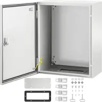 Vevor NEMA stålkapsling, 50x40x25 cm NEMA 4X stålelbox, IP66 vattentät och dammtät, kopplingsdosa för utomhus-/inomhusbruk, med monteringsplatta