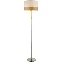 Globo Golvlampa Libba, Creme / bärnsten, Vardagsrum / matsal, Textil / tyger / siden, Modern, Golvlampa