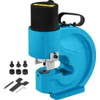 Vevor CH-70 Hydraulisk hålslagare Stansverktyg Hålslagare, 35T Platt koppar Elektrisk pump L-formad, CP-700 H-formad CFP-800-1 Samlingsskena Volframstål