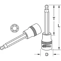 Ks Tools 9185318 9185318 Kulled Hylsauttag Kulhuvud 12 mm 1/2 12 mm 1/2