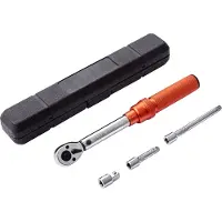 Vevor Momentnyckel, 0,6 cm-fäste med klickfunktion, 20–200 tum, 2,3–23 nm, justerbar momentnyckelsats i två riktningar, mekanisk momentnyckelsats med dubbla skalor och adaptrar, förlängningsstång