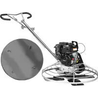 Vevor Power Trowel, 38” gångbar cementslev med flyttbricka, 6 hk bensindriven slät betongyta, kraftig kommersiell avjämningsbetong och cement med putsblad, orange