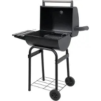 LUND kolgrill med lock och galler 47x34 cm