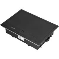 ORNO golvbox för modulkontakter 8 x 45 x 45 mm eller 16 x 22,5 x 45 mm, lock: svart plast