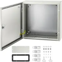Vevor NEMA stålkapsling, 50x50x15 cm NEMA 4X stålelbox, IP66 vattentät och dammtät, kopplingsdosa för utomhus-/inomhusbruk, med monteringsplatta