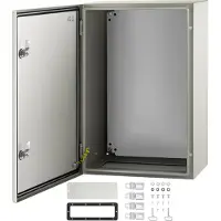 Vevor NEMA stålkapsling, 60x40x25 cm NEMA 4X stålelbox, IP66 vattentät och dammtät, kopplingsdosa för utomhus-/inomhusbruk, med monteringsplatta