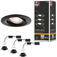 Paulmann 93085 Nova mini LED-inbyggnadsbelysning LED LED fast installerad 12 W Svart (matt)