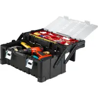 Keter verktygslåda 22" CANTILEVER svart/röd
