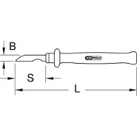 Ks Tools Kabel-avisoleringskniv med skyddsisolering, 200 mm 117.1329