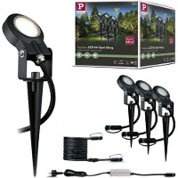 Paulmann Sting 93696 Belysningssystem Plug&Shine LED-spotlightset, startpaket Set 3 st LED 18 W Varmvit Antracit