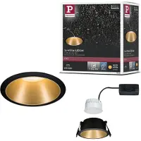 Paulmann 93403 Cole Coin Inbyggnadsbelysning LED LED 6 W Svart, Guld