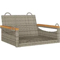 vidaXL Gungbänk grå 63x62x40 cm konstrotting