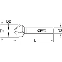 Ks Tools 3360077 336.0077 Konisk försänkare 8.3 mm Stål blank Cylinderskaft 1 st