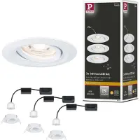 Paulmann 92971 EBL Nova mini Plus Coin LED-inbyggnadsbelysning Set 3 st LED 4.20 W Vit