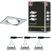 Paulmann 93438 Inbyggnadsbelysning Set 3 st 19.5 W Aluminium (vriden)