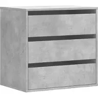 vidaXL Grå betonghörnkommod 60x41x58 cm ingenjörsträ, lådkommod, arkivskåp, lådskåp, skåp 852846