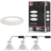 Paulmann LED-badrumsbelysning inbyggnad Set 3 st 18.9 W