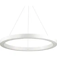 Ideal Lux Pendellampa Oracle, Vitt / opal, Vardagsrum / matsal, Aluminium / grå / zink, Modern