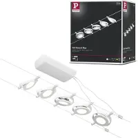 Paulmann RoundMac 94416 Komplett vajersystem LED fast installerad LED Vit, Krom