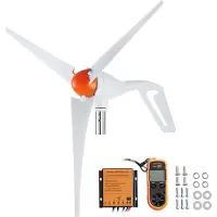Vevor 500W vindturbingenerator, 12V vindturbinsats, 3-bladig vindkraftgenerator med anemometer, MPPT-regulator och justerbar vindriktning, lämplig för hem, gård, husbilar, båtar