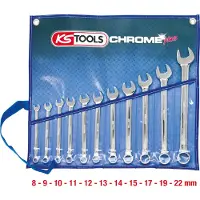 Ks Tools 518.0641 5180641 Ringskruvnyckelsats Nyckelvidd (Metrisk) (för titel) 8 - 22 mm