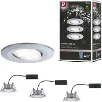 Paulmann Calla LED-badrumsbelysning inbyggnad Set 3 st 18 W IP65 Krom (matt)