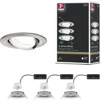 Paulmann 92456 Nova Coin LED-inbyggnadsbelysning Set 3 st LED 2.8 W Järn (borstad)