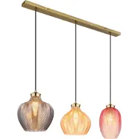 Globo Glas pendellampa Jessica, dimbar, Multifärgad, Vardagsrum / matsal, Glas, Pendellampa