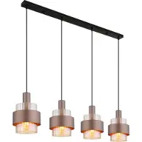 Globo Lighting Hänglampa Milley, dimbar, Brun / mässing, Vardagsrum / matsal, Metall, Modern, Pendellampa