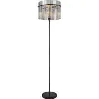 Globo Golvlampa Gorley, Aluminium / grå / zink, Vardagsrum / matsal, Glas, Modern, Golvlampa