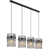 Globo Glas pendellampa Gorley, dimbar, Aluminium / grå / zink, Vardagsrum / matsal, Glas, Modern, Pendellampa
