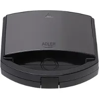 Adler Elektriskt grilljärn med non-stick-beläggning och justerbar temperatur