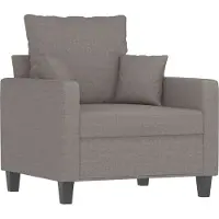 vidaXL Fåtölj taupe 60 cm tyg