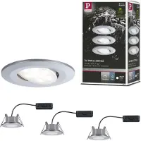 Paulmann Calla LED-badrumsbelysning inbyggnad Set 3 st 19.5 W IP65 Krom (matt)