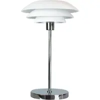 Dyberg Larsen Bordslampa DL31, Vitt / opal, Vardagsrum / matsal, Metall, Skandinavisk, Bordslampa