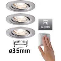 Paulmann 92973 EBL Nova mini Plus Coin LED-inbyggnadsbelysning Set 3 st 4.20 W Järn