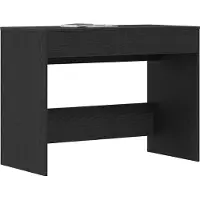 vidaXL Skrivbord svart ek 101x50x76,5 cm konstruerat trä