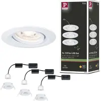 Paulmann 94293 EBL Nova mini Coin LED-inbyggnadsbelysning Set 3 st LED LED 4 W Vit