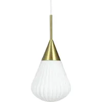 Dyberg Larsen Design pendellampa Ballon, dimbar, Vitt / opal, Vardagsrum / matsal, Glas, Design, Pendellampa