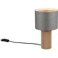 TRIO Lighting Bordslampa Canio, Aluminium / grå / zink, Vardagsrum / matsal, Papper / lunopal / lunolit, Bordslampa